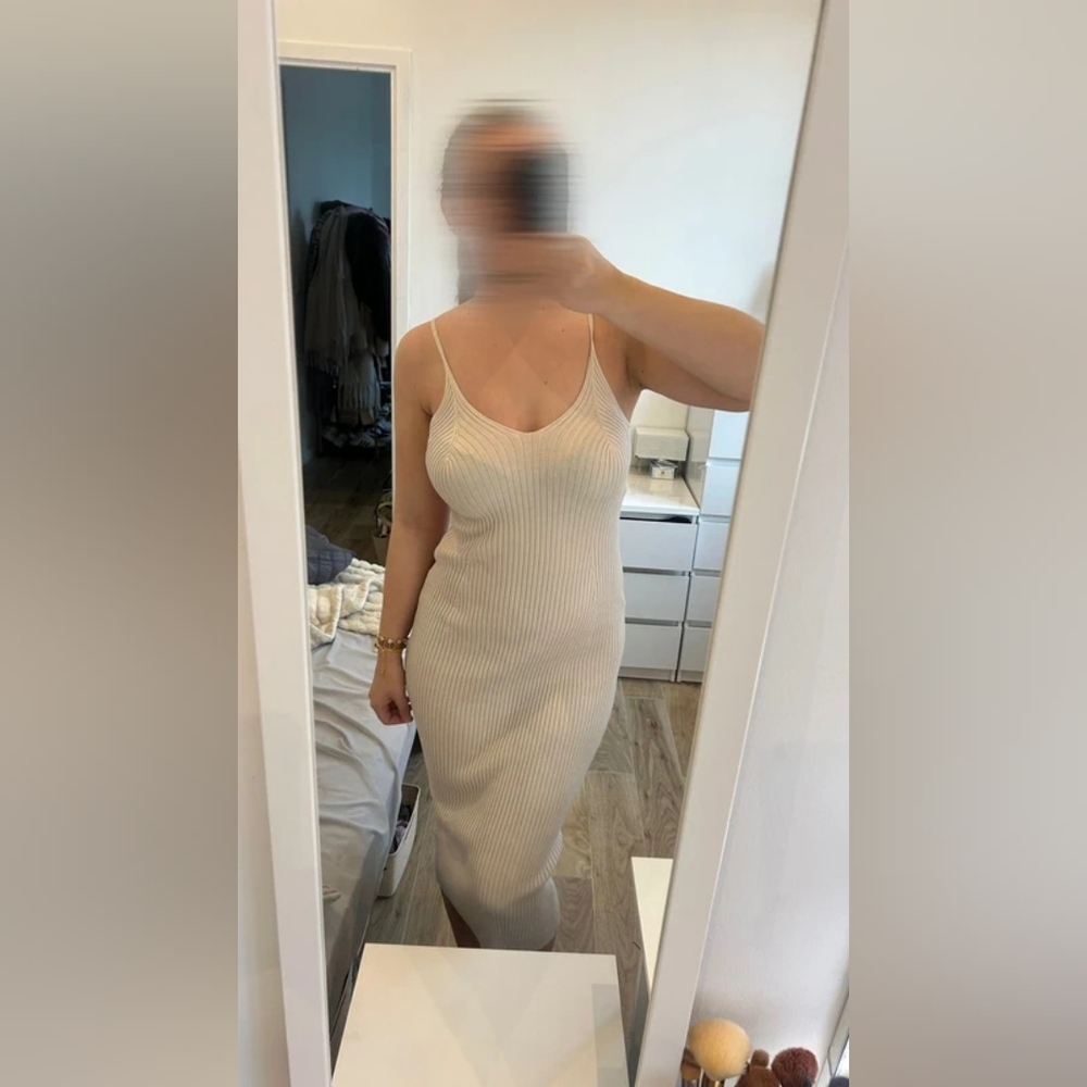 Cream Brandy Melville Slip Dress, Size M